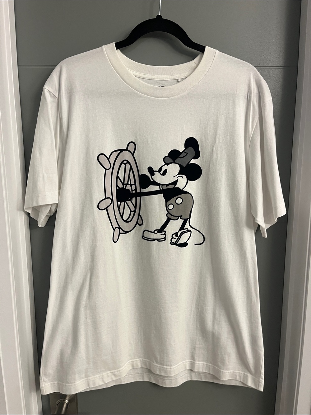 Uniqlo White Mickey Mouse Graphic Tee